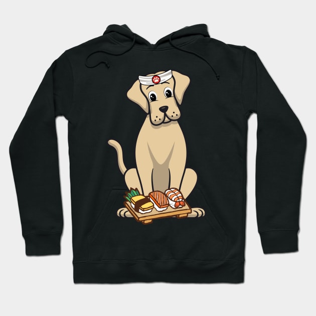 Funny big dog is a sushi chef Hoodie by Pet Station